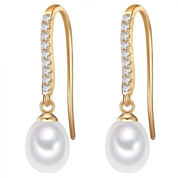 Perlen-ohrhänger Damen Gold 26mm von Valero Pearls