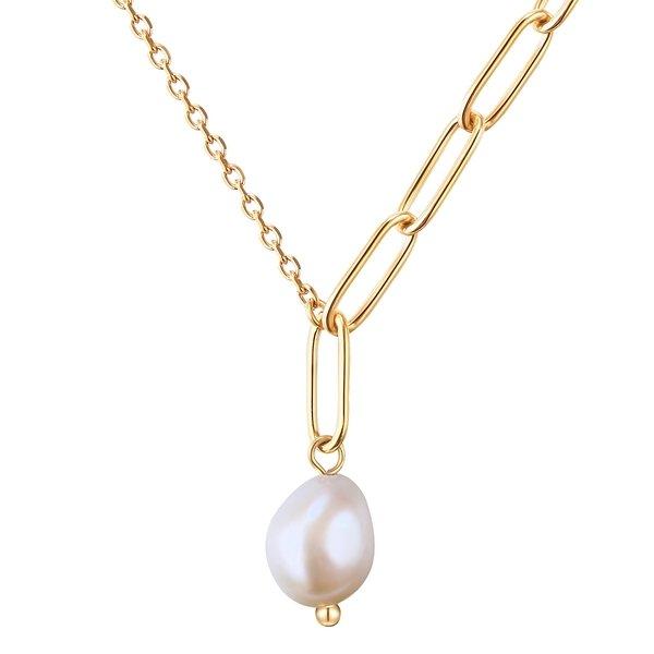 Halskette Damen Gold 40cm von Valero Pearls