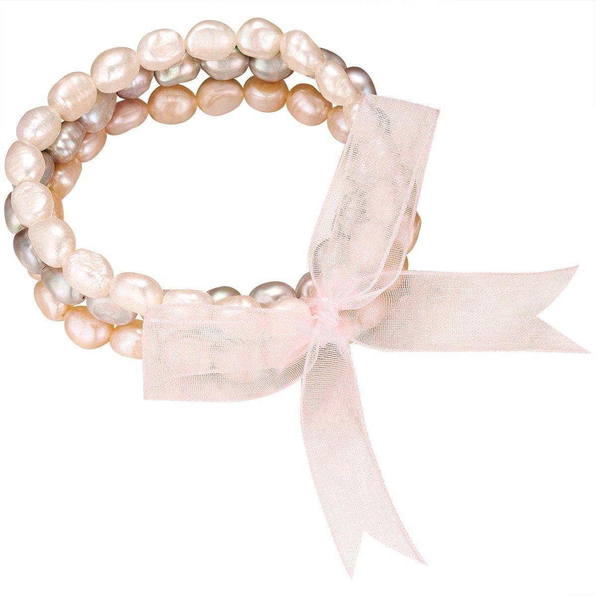 Perlen-armband Damen Weiss 19cm von Valero Pearls