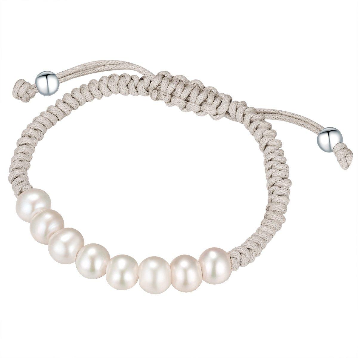Perlen-armband Damen Weiss 19cm von Valero Pearls