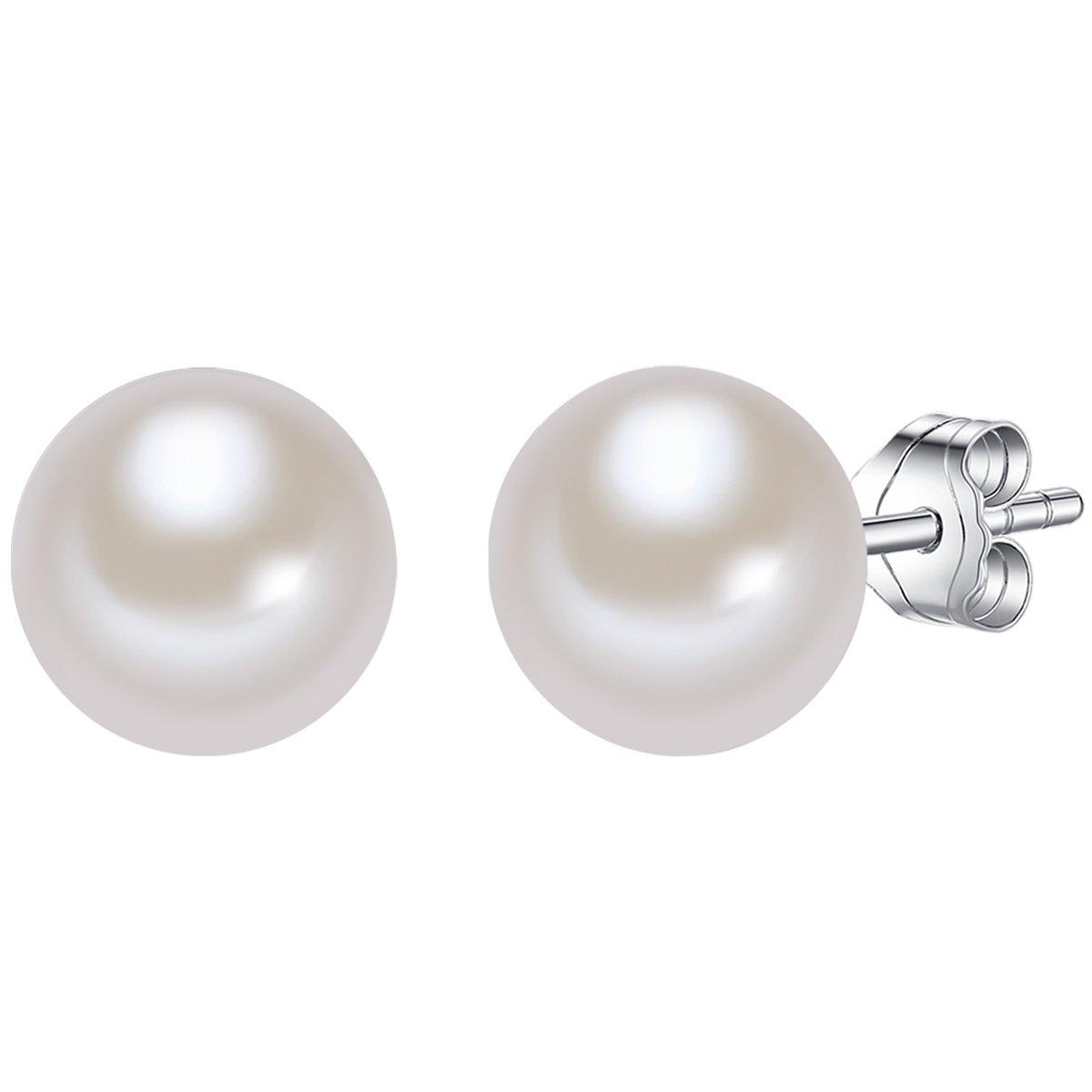 Perlen-ohrstecker Damen Weiss 10mm von Valero Pearls