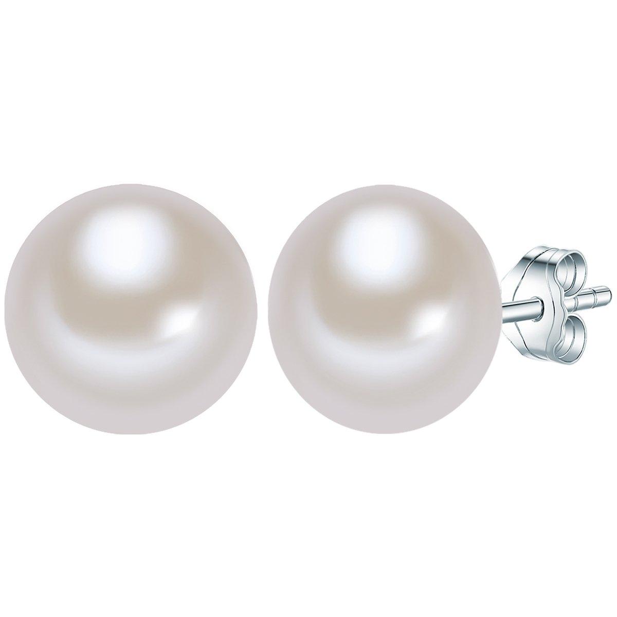 Perlen-ohrstecker Damen Weiss 11mm von Valero Pearls