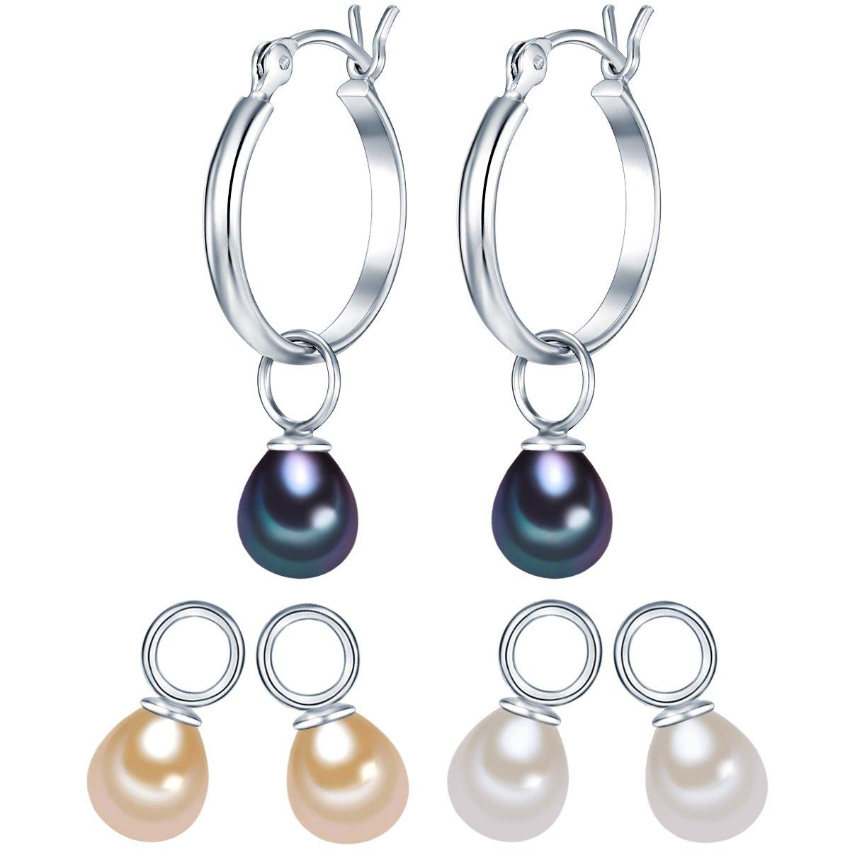 Perlen-creolen Damen Silber 15mm von Valero Pearls