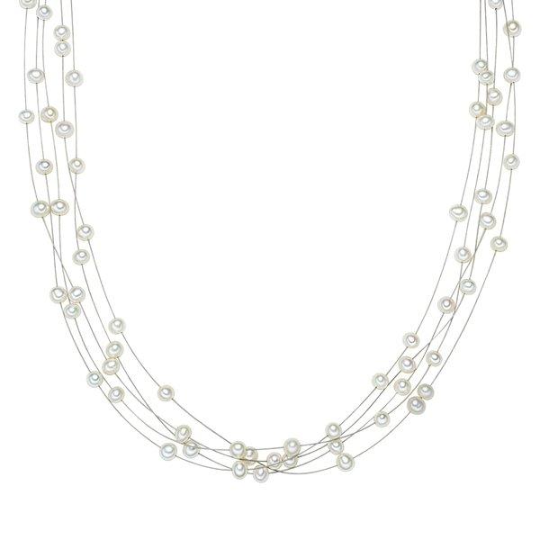 Perlen-kette Damen Weiss 43cm von Valero Pearls