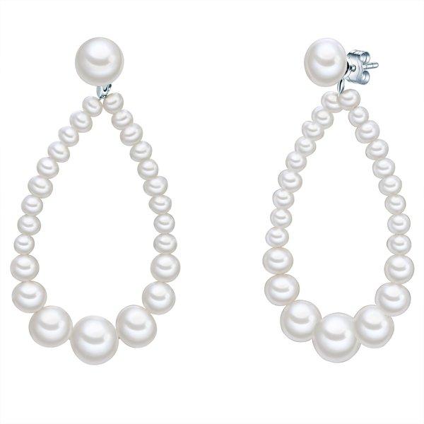 Perlen-ohrhänger Damen Weiss 50mm von Valero Pearls
