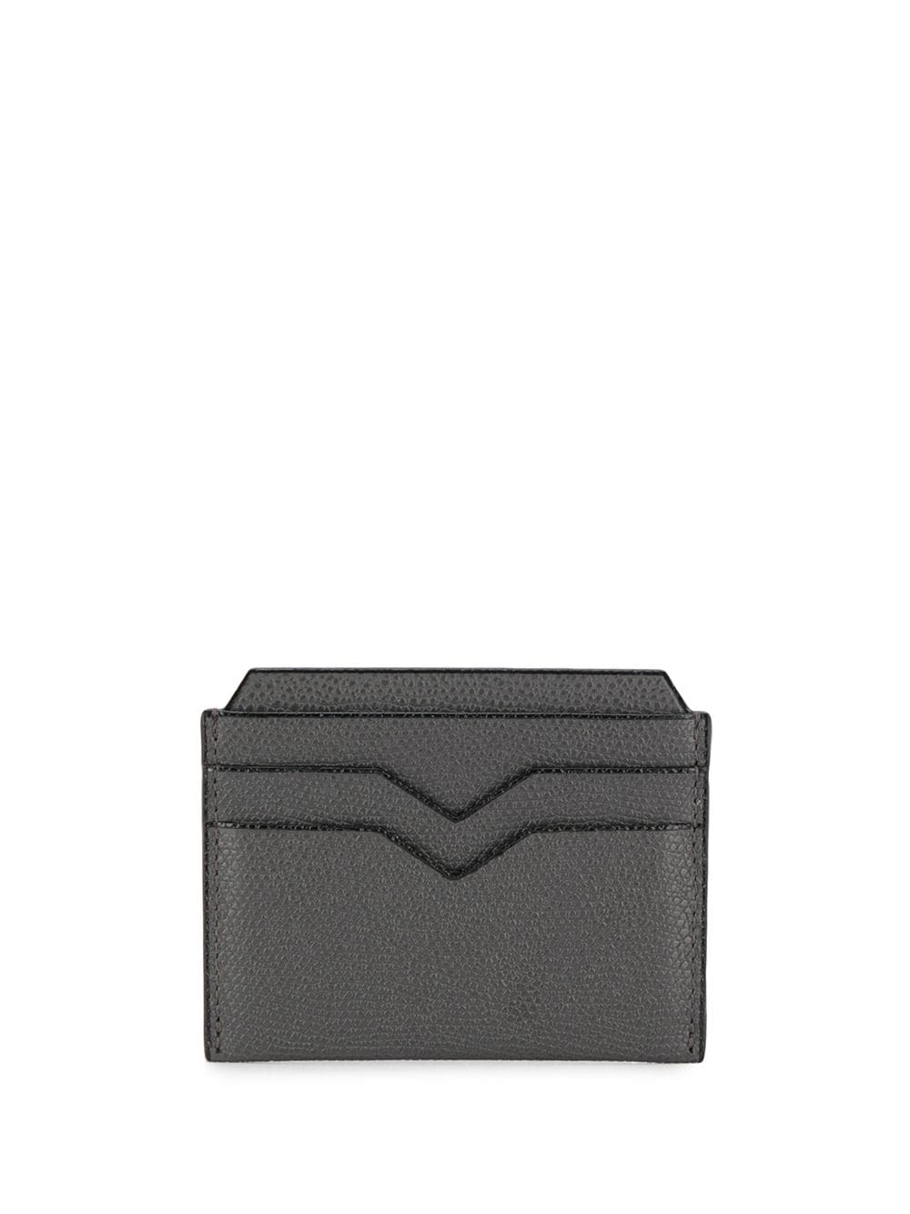 Valextra textured leather cardholder - Grey von Valextra