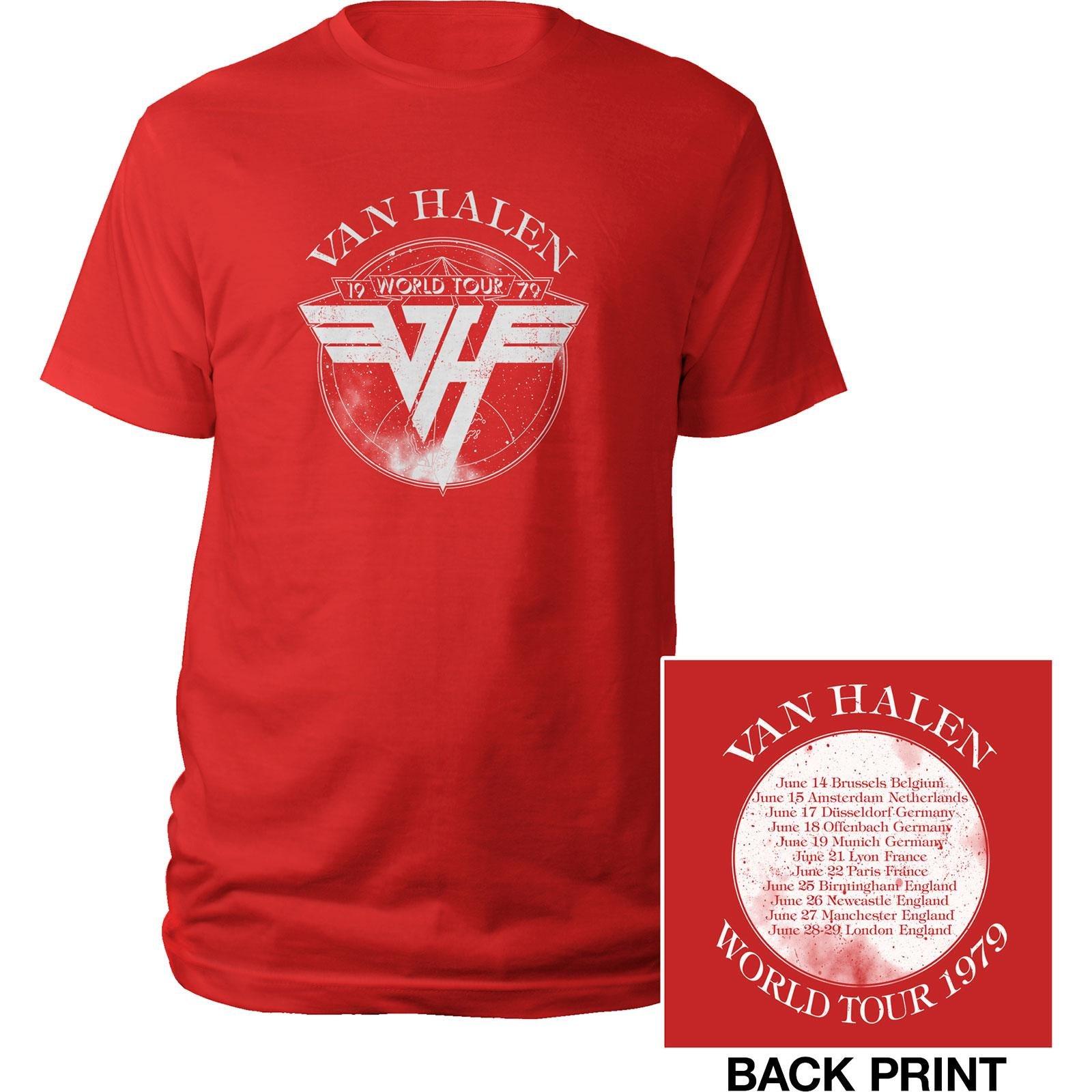 1979 Tour Tshirt Damen Rot Bunt S von Van Halen
