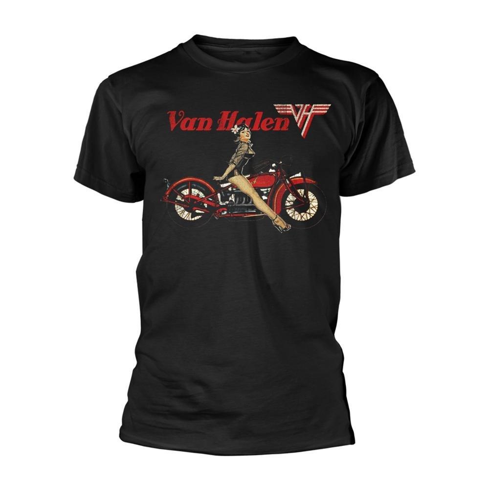 Pinup Motorcycle Tshirt Damen Schwarz XL von Van Halen