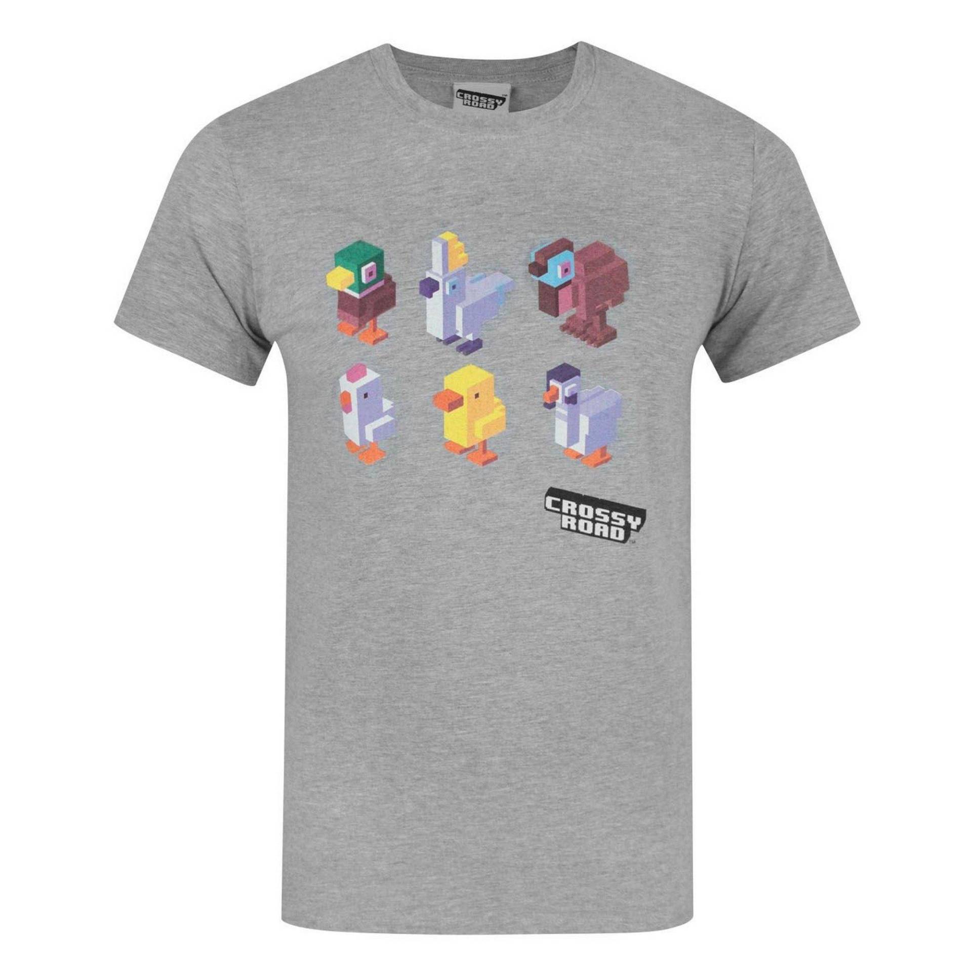 Crossy Road Charakter Design Tshirt Herren Grau S von Vanilla Underground