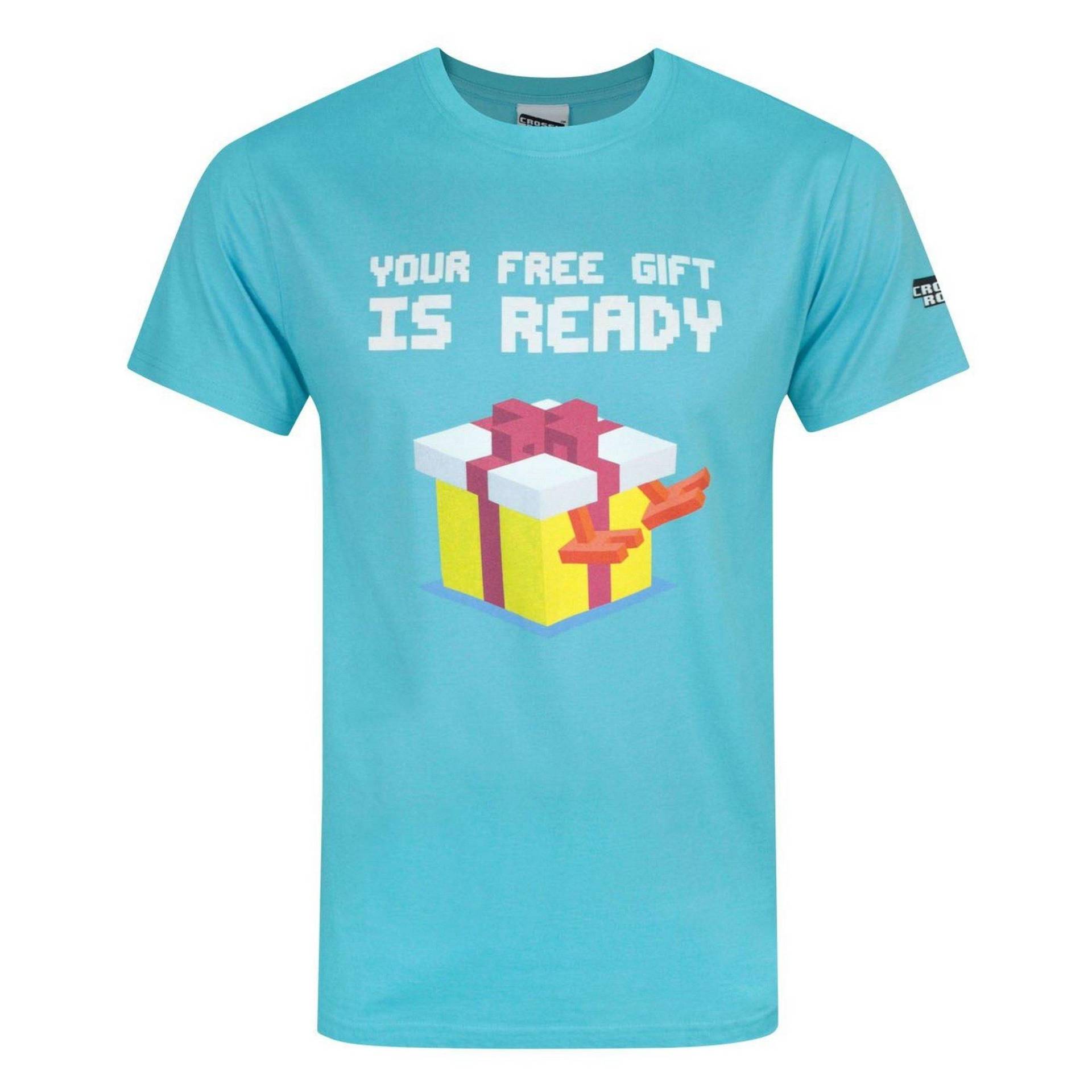 Crossy Road Free Gift Kurzarm Tshirt Herren Blau S von Vanilla Underground