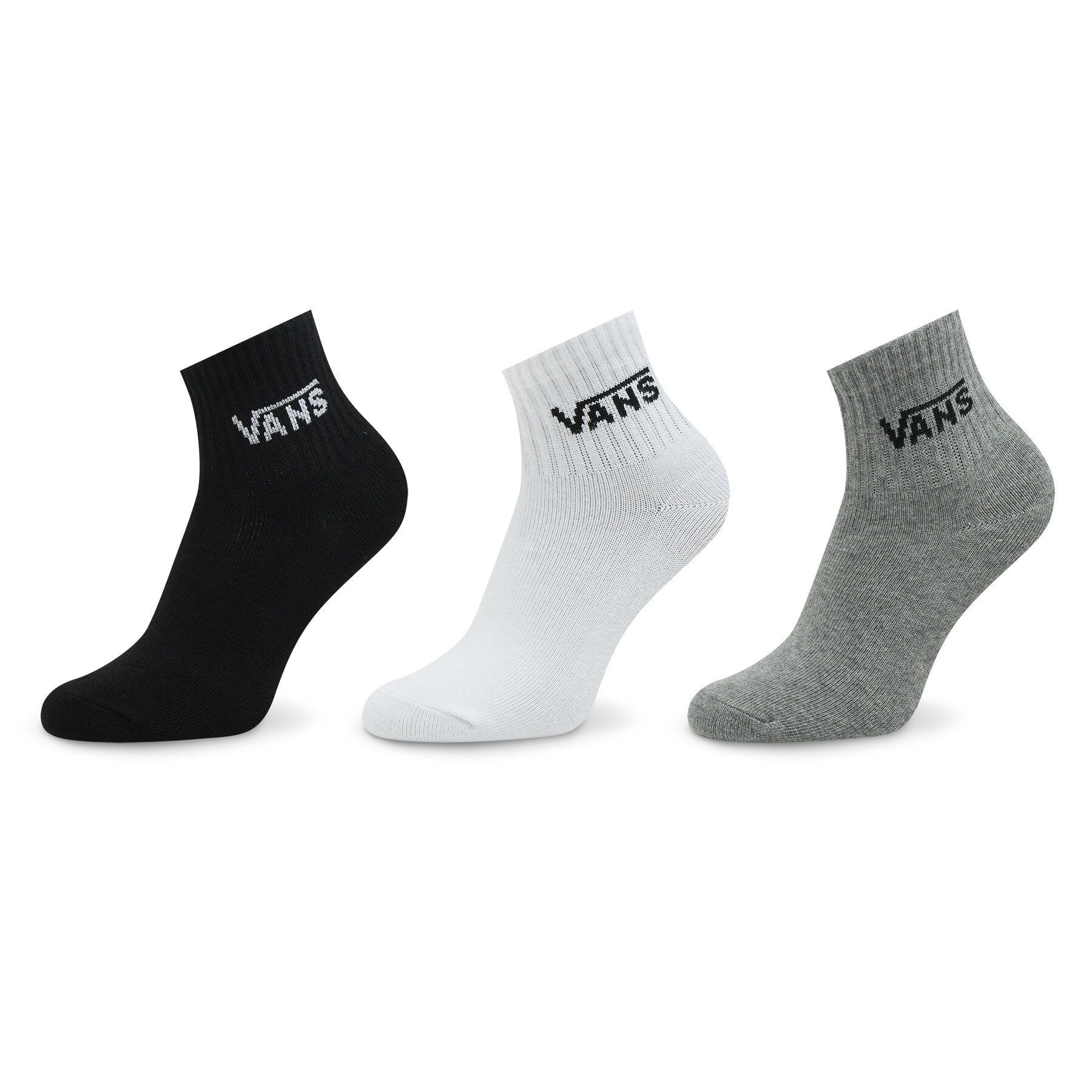 3er-Set hohe Damensocken Vans Half Crew Sock VN00073EIZH1 Black Assorted von Vans