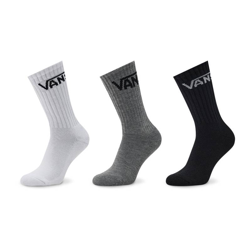 3er-Set hohe Kindersocken Vans By Classic Crew VN000YBRIZH1 Black Assorted von Vans