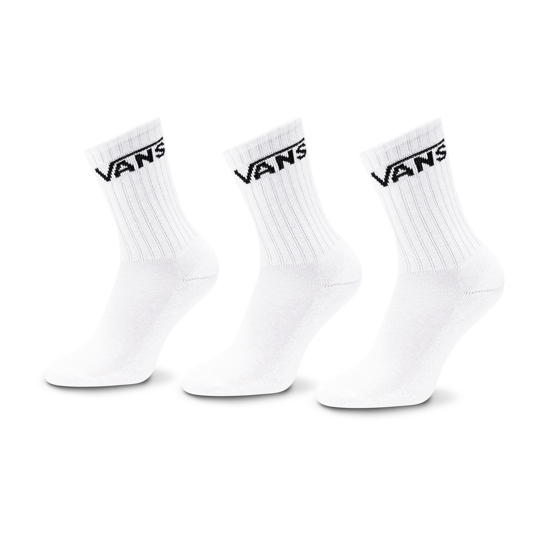 3er-Set hohe Kindersocken Vans By Classic Crew Yout VN000YBR White WHT1 von Vans