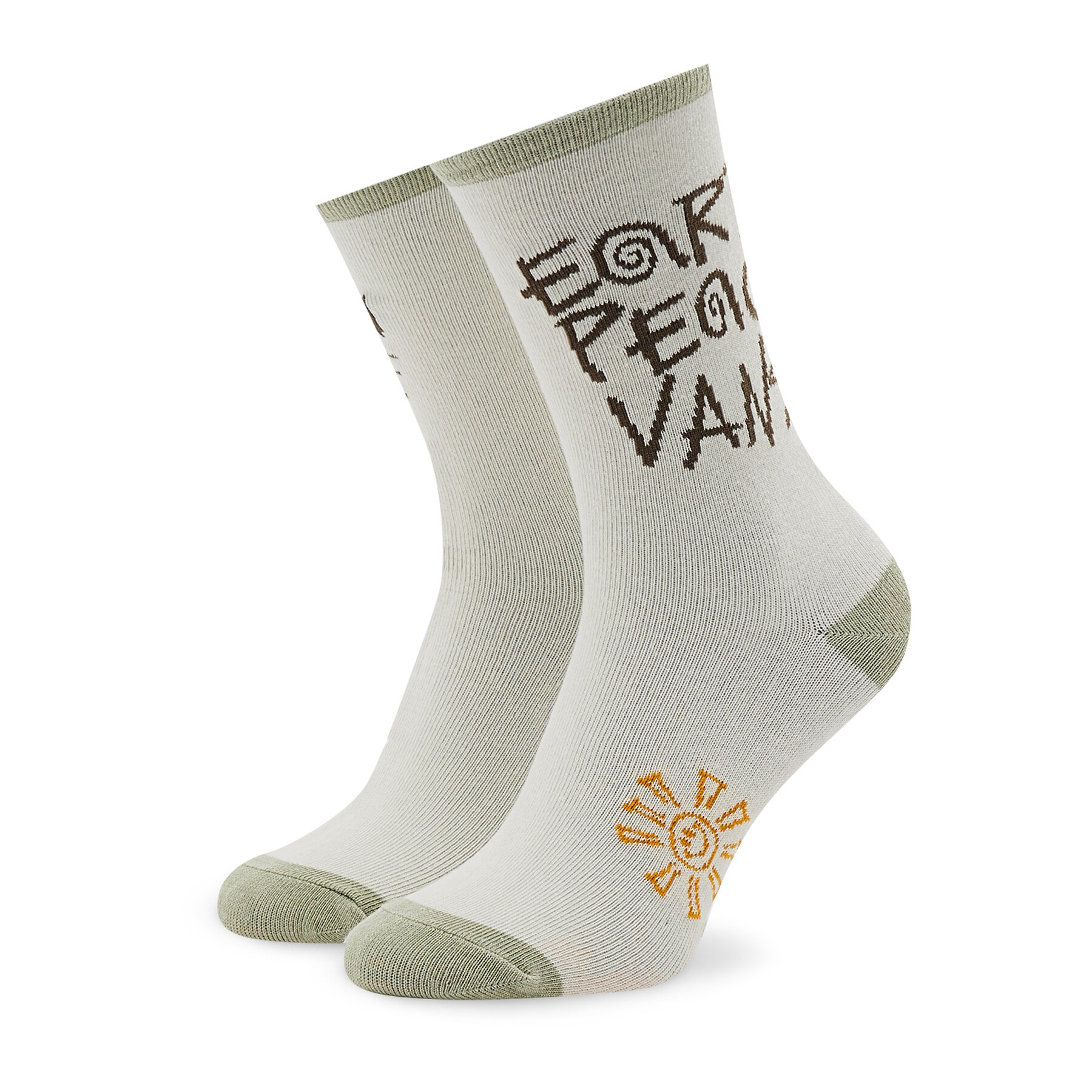 Hohe Damensocken Vans Earth Peace VN00037GFS81 White von Vans