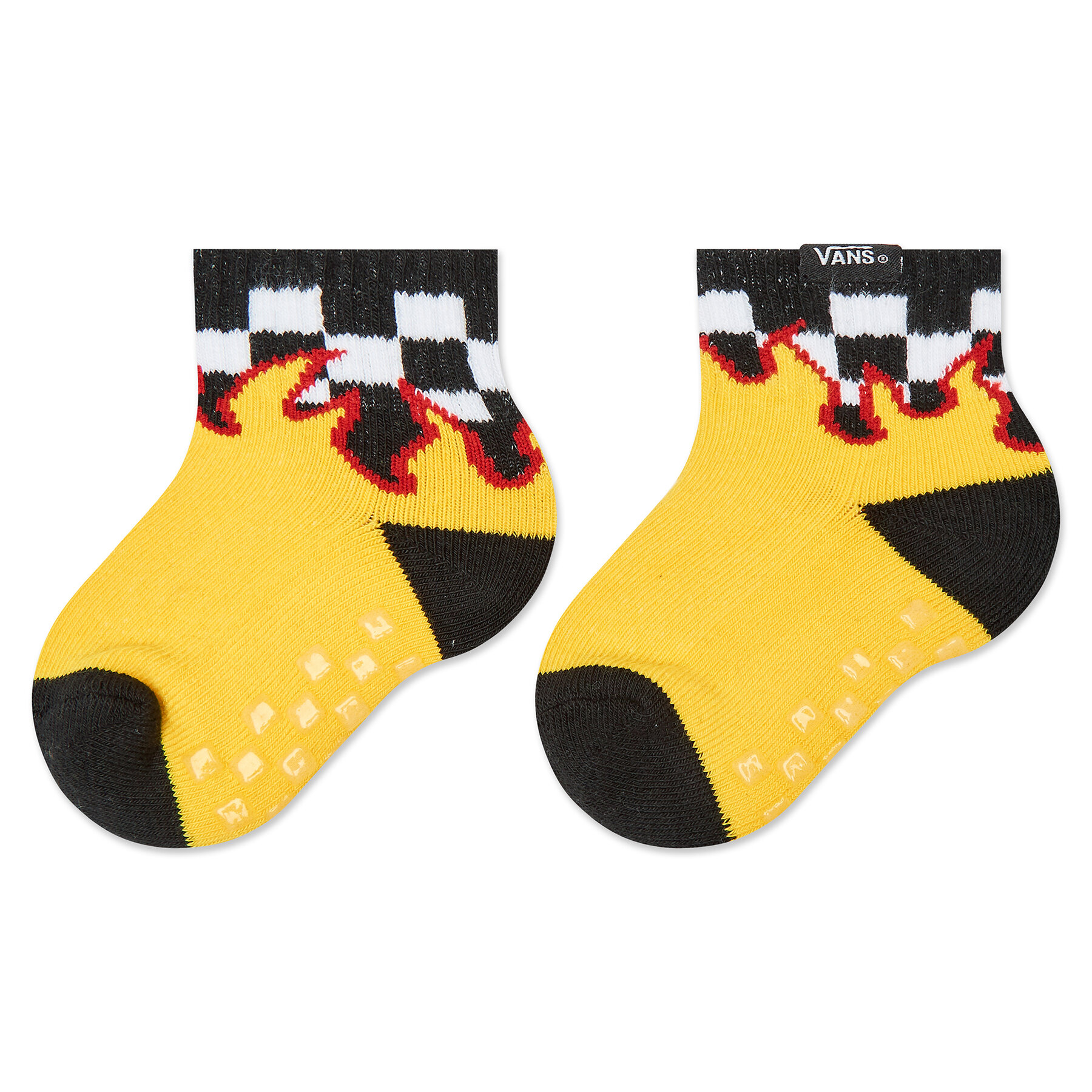 Hohe Kindersocken Vans Flame Checkin Black/White von Vans