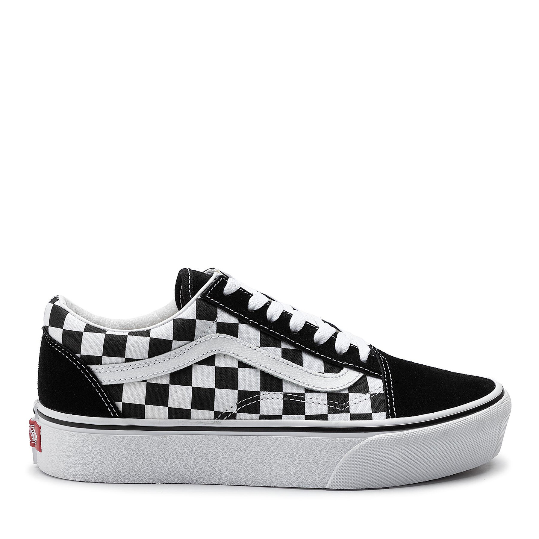 Sneakers aus Stoff Vans Old Skool Platfor VN0A3B3UHRK1 (Checkerboard) Blk/Tr Wht von Vans