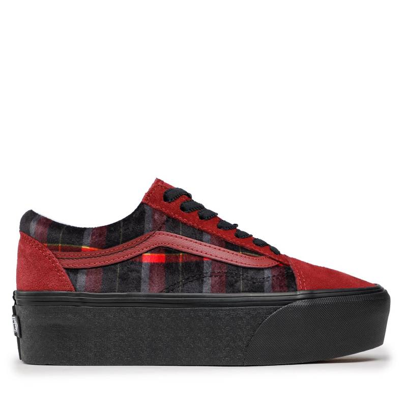 Sneakers aus Stoff Vans Old Skool Stac VN0A7Q5M02Y1 Velvet Plaid Port/Black von Vans