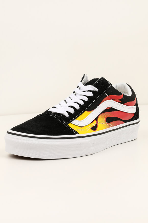 Vans Old Skool Sneaker | Schwarz + Rot + Gelb | unisex  | 4 von Vans