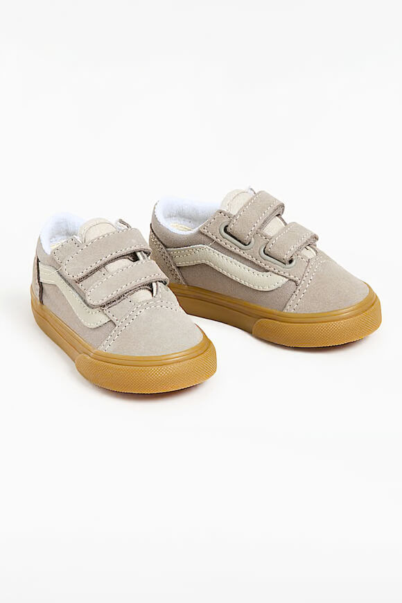 Vans Old Skool V Baby Sneaker | Neutral Block Gray + Gum | Baby  | EU19 von Vans