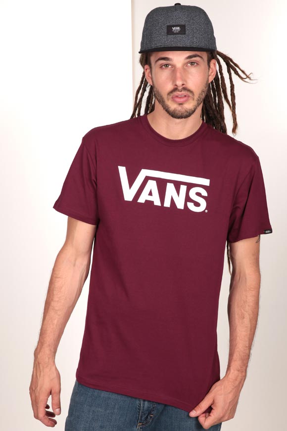 Vans T-Shirt | Bordeaux + White | Herren  | S von Vans