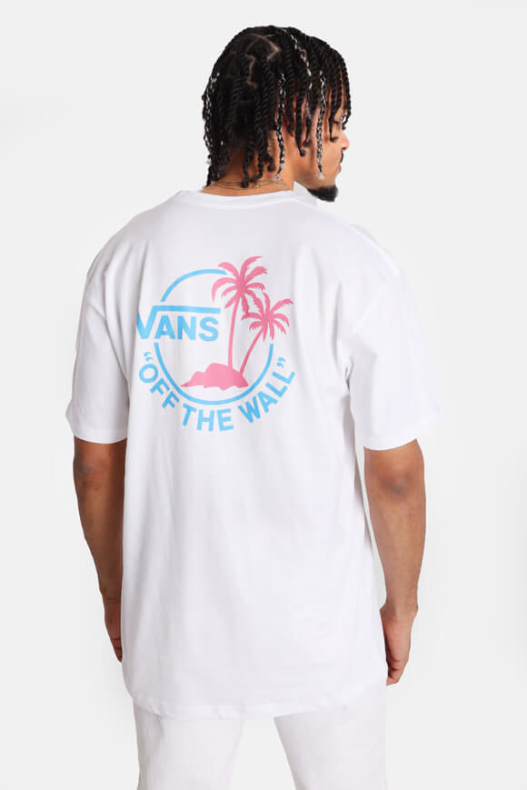 Vans T-Shirt | White + Malibu Blue | Herren  | L von Vans