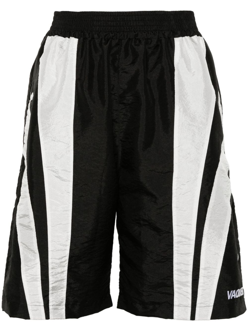 Vaquera Winderbreaker embroidered-logo shorts - Black von Vaquera