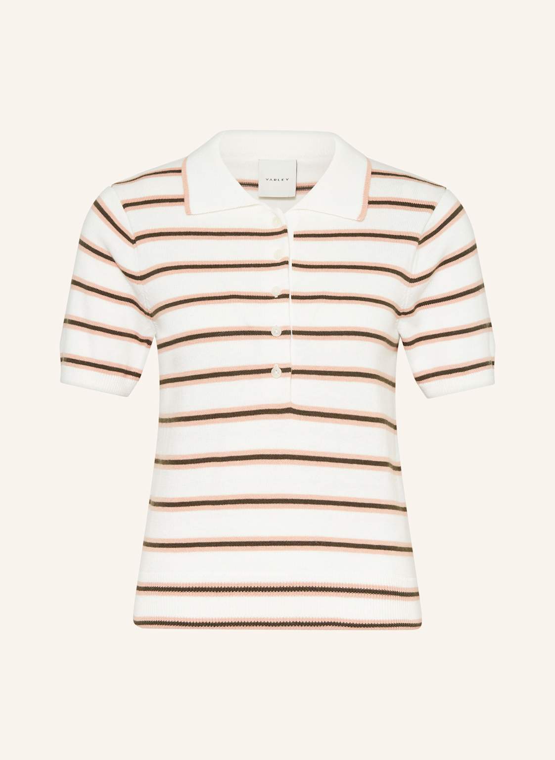 Varley Strick-Poloshirt Faustine weiss Varley Strick-Poloshirt Faustine weiss von Varley