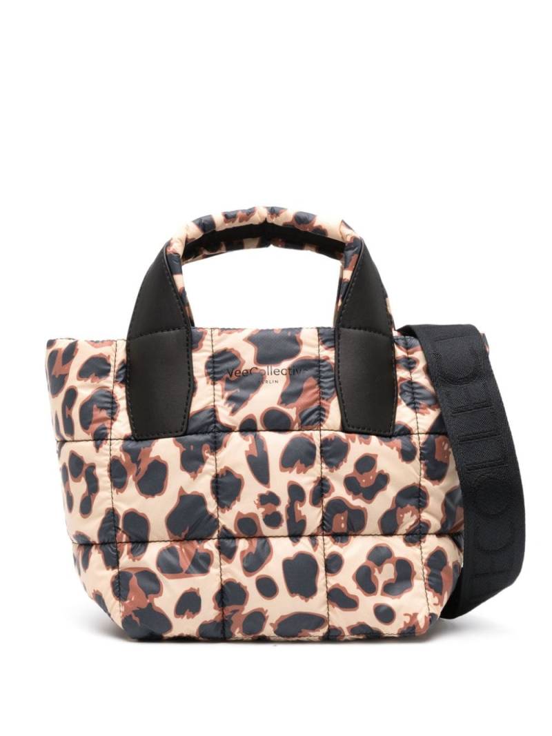 VeeCollective mini Porter leopard-print tote bag - Neutrals von VeeCollective