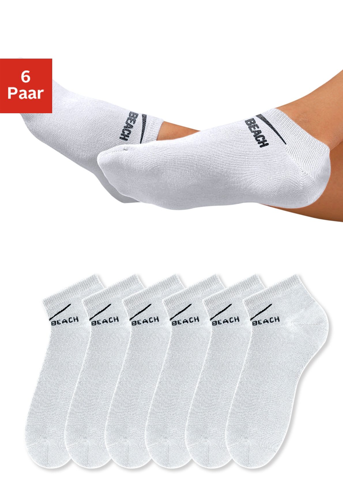 Venice Beach Sneakersocken, (Set, 6 Paar) von VENICE BEACH