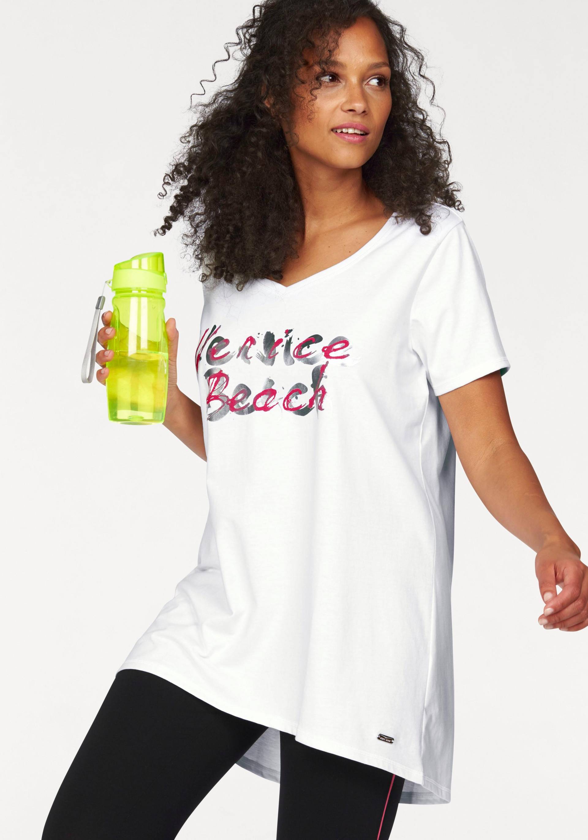 Venice Beach Longshirt, Langarm, lockere Passform, mit Logodruck, herzförmiger Ausschnitt Venice Beach Longshirt, Langarm, lockere Passform, mit Logodruck, herzförmiger Ausschnitt von Venice Beach
