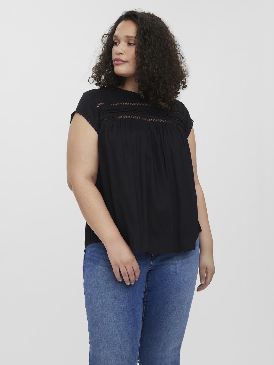 Vero Moda Curve Blusenshirt »VMDEBBIE PLEAT S/L TOP WVN GA CURVE NOOS« Vero Moda Curve Blusenshirt »VMDEBBIE PLEAT S/L TOP WVN GA CURVE NOOS« von Vero Moda Curve