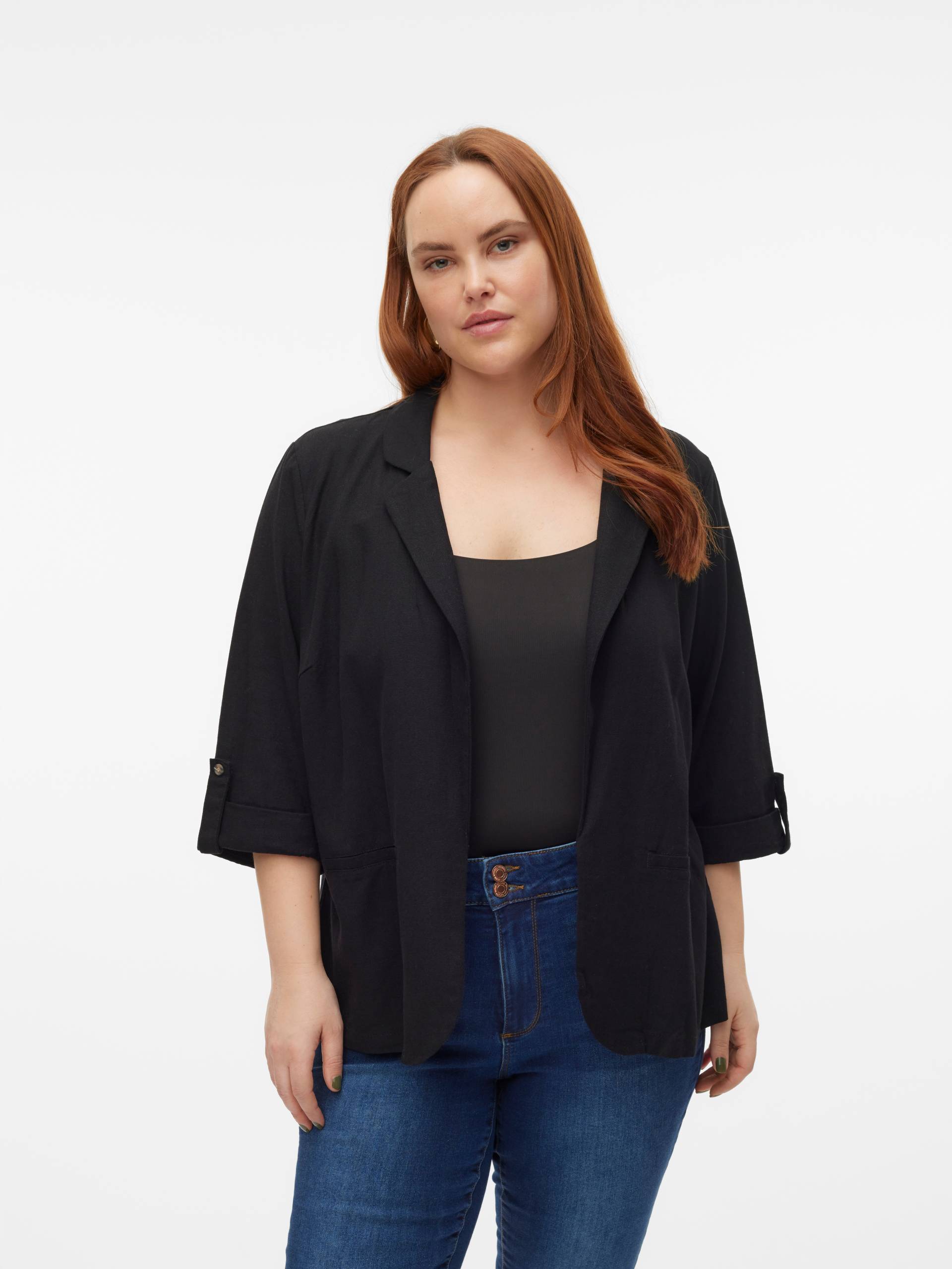 Vero Moda Curve Kurzblazer »VMCJESMILO 3/4 BLAZER WVN GA NOOS CUR« Vero Moda Curve Kurzblazer »VMCJESMILO 3/4 BLAZER WVN GA NOOS CUR« von Vero Moda Curve