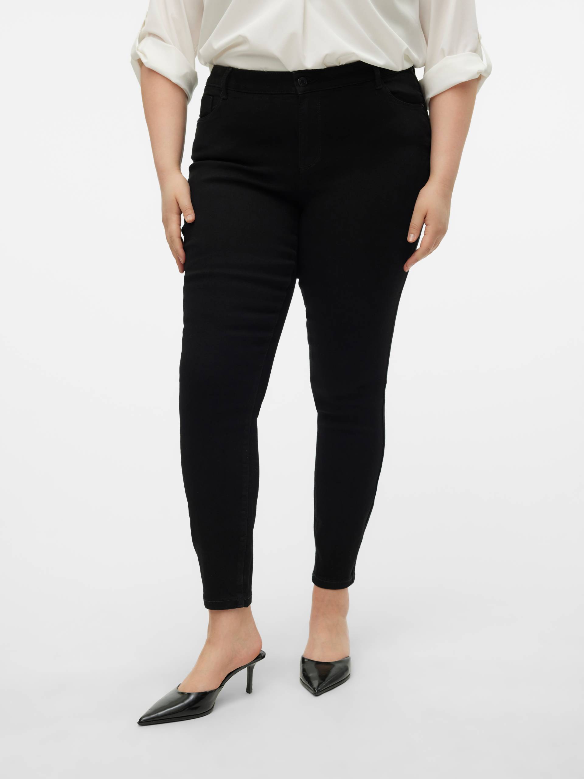 Vero Moda Curve Skinny-fit-Jeans »VMCELLY MR SKINNY JEANS BLK CUR NOOS« Vero Moda Curve Skinny-fit-Jeans »VMCELLY MR SKINNY JEANS BLK CUR NOOS« von Vero Moda Curve