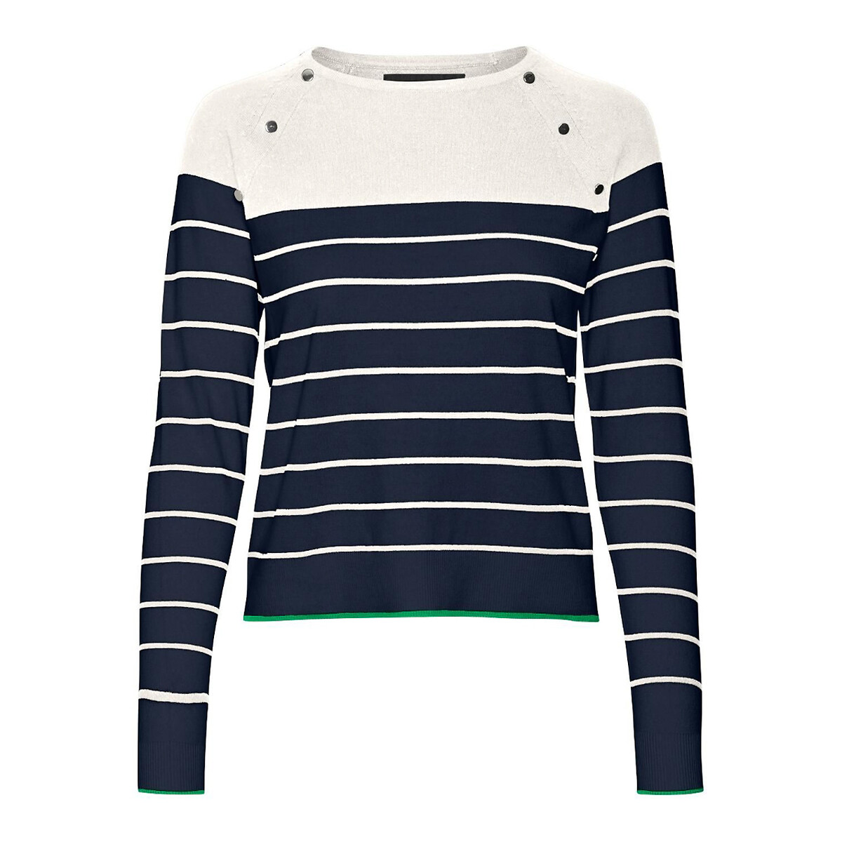 Fein gestreifter Pullover mit Rundhals von Vero Moda