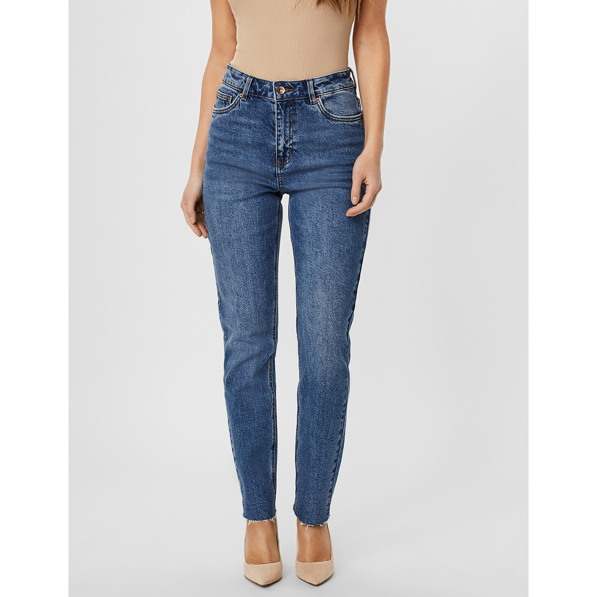 Gerade Jeans, hoher Bund von Vero Moda