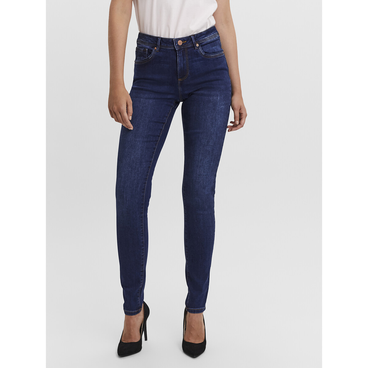 Skinny-Jeans, normale Bundhöhe von Vero Moda