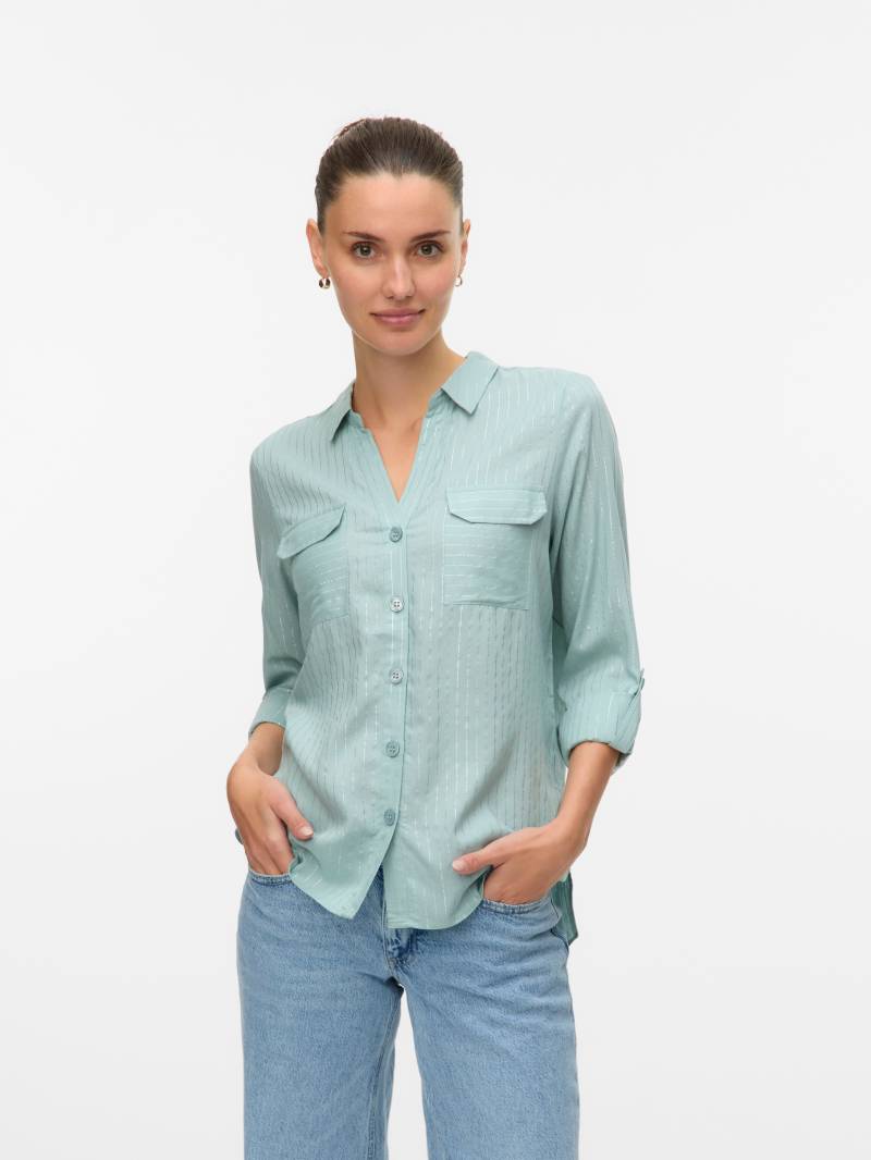 Vero Moda Hemdbluse »VMBUMPY LS GLITTER SHIRT WVN GA NOOS«, mit Glitzereffekt von Vero Moda