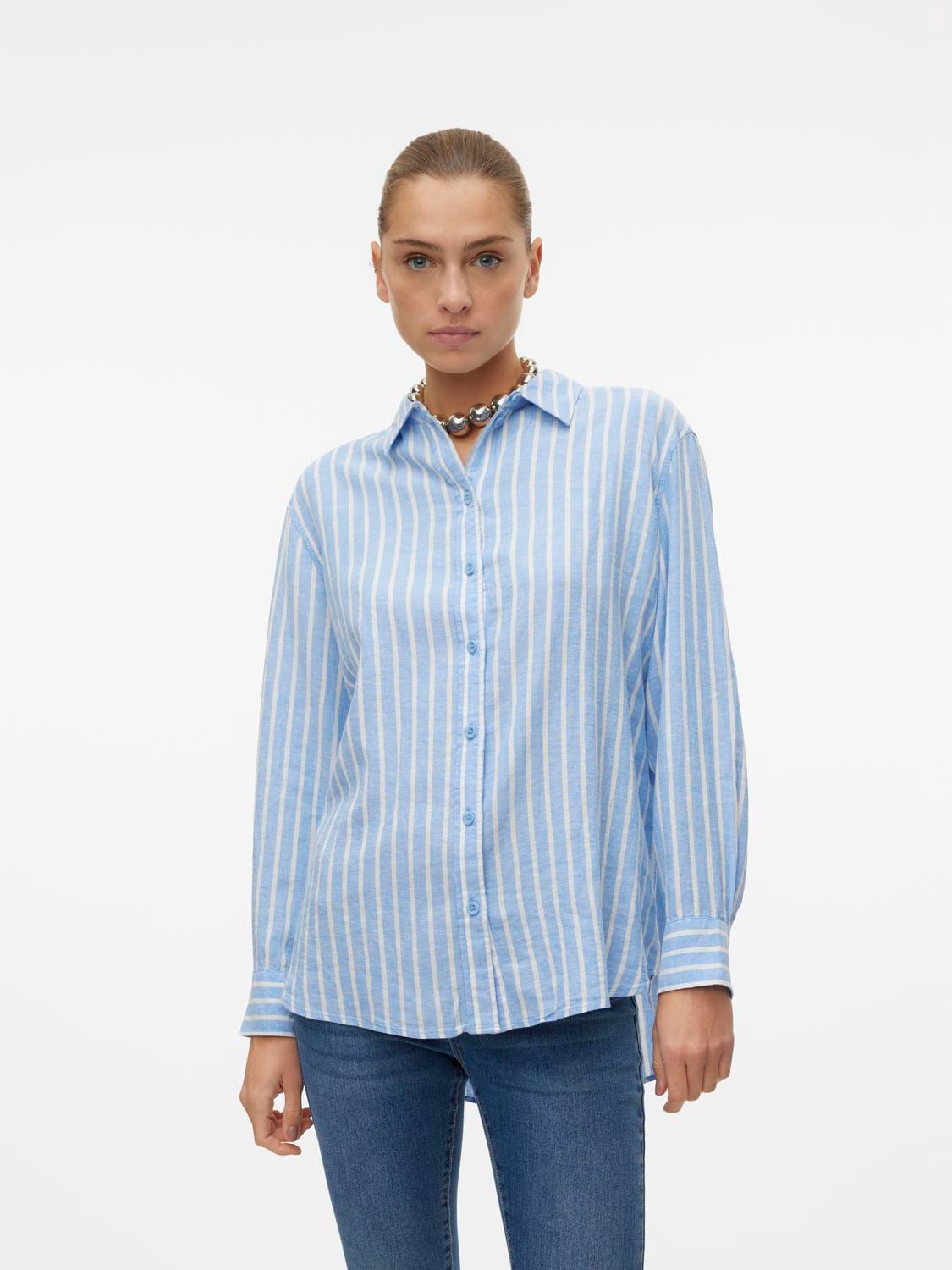 Vero Moda Hemdbluse »VMLINN LINEN LS SHIRT WVN NOOS« von Vero Moda