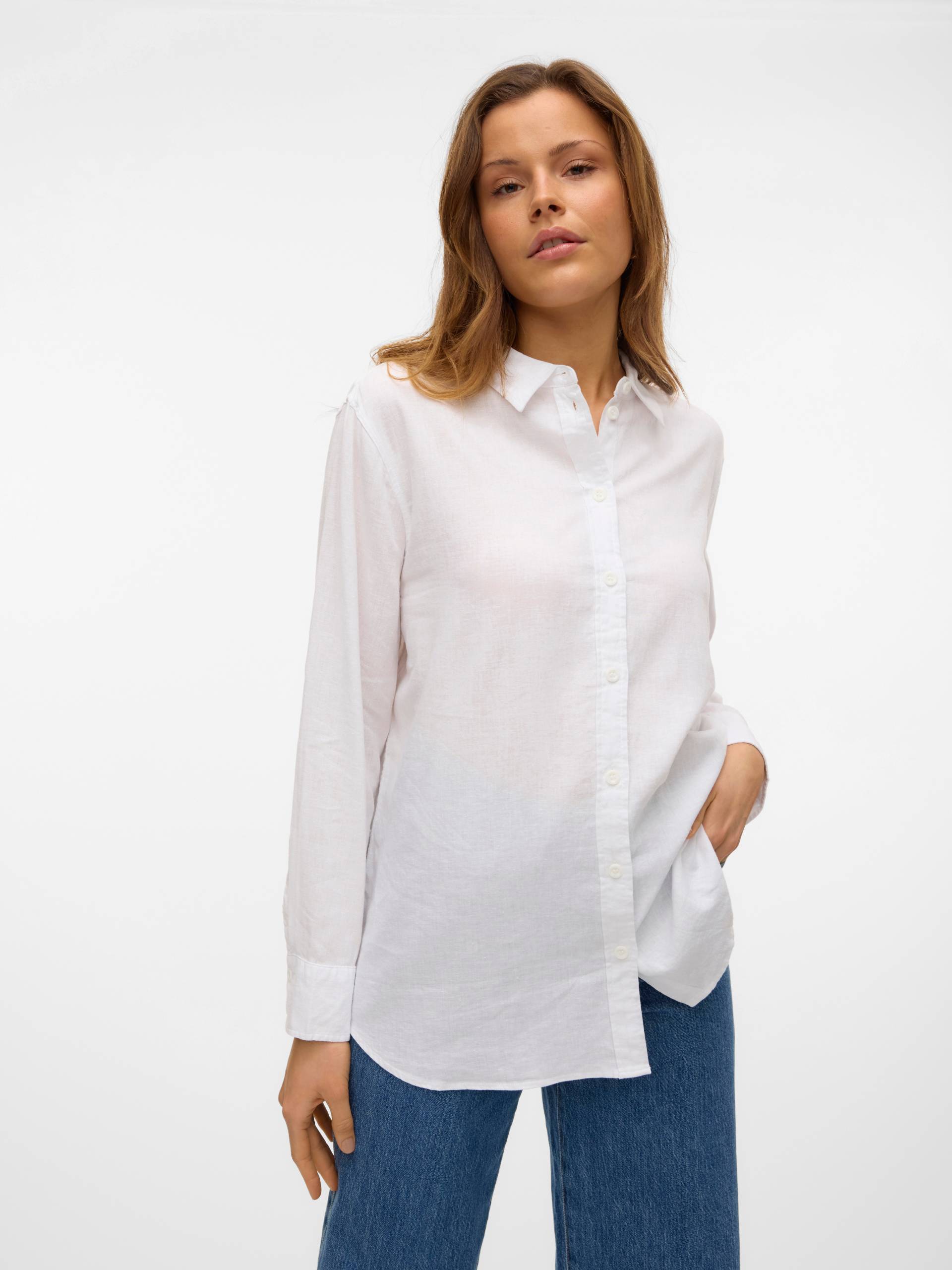 Vero Moda Hemdbluse »VMLINN LINEN LS SHIRT WVN NOOS« von Vero Moda