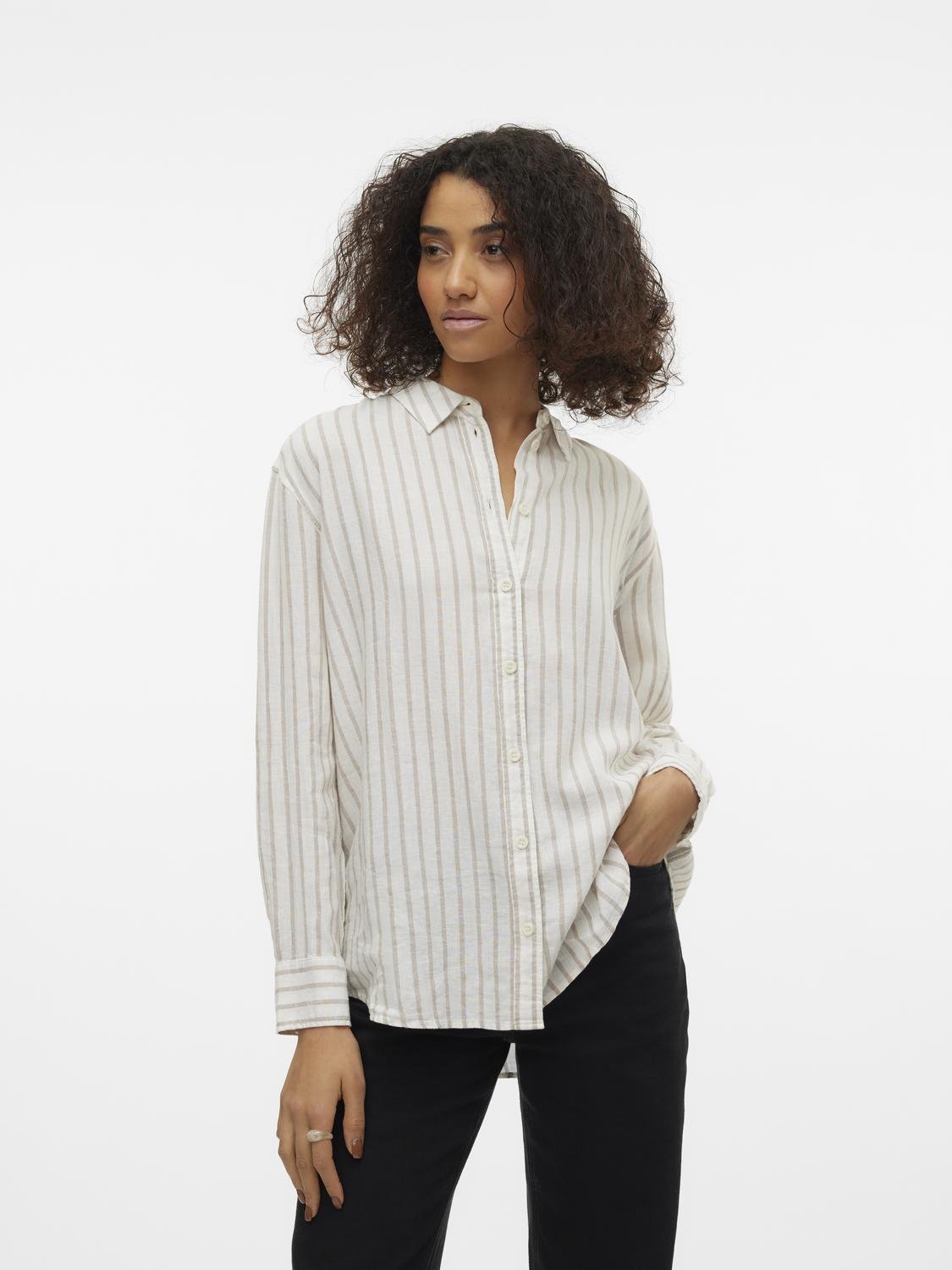 Vero Moda Hemdbluse »VMLINN LINEN LS SHIRT WVN NOOS« von Vero Moda