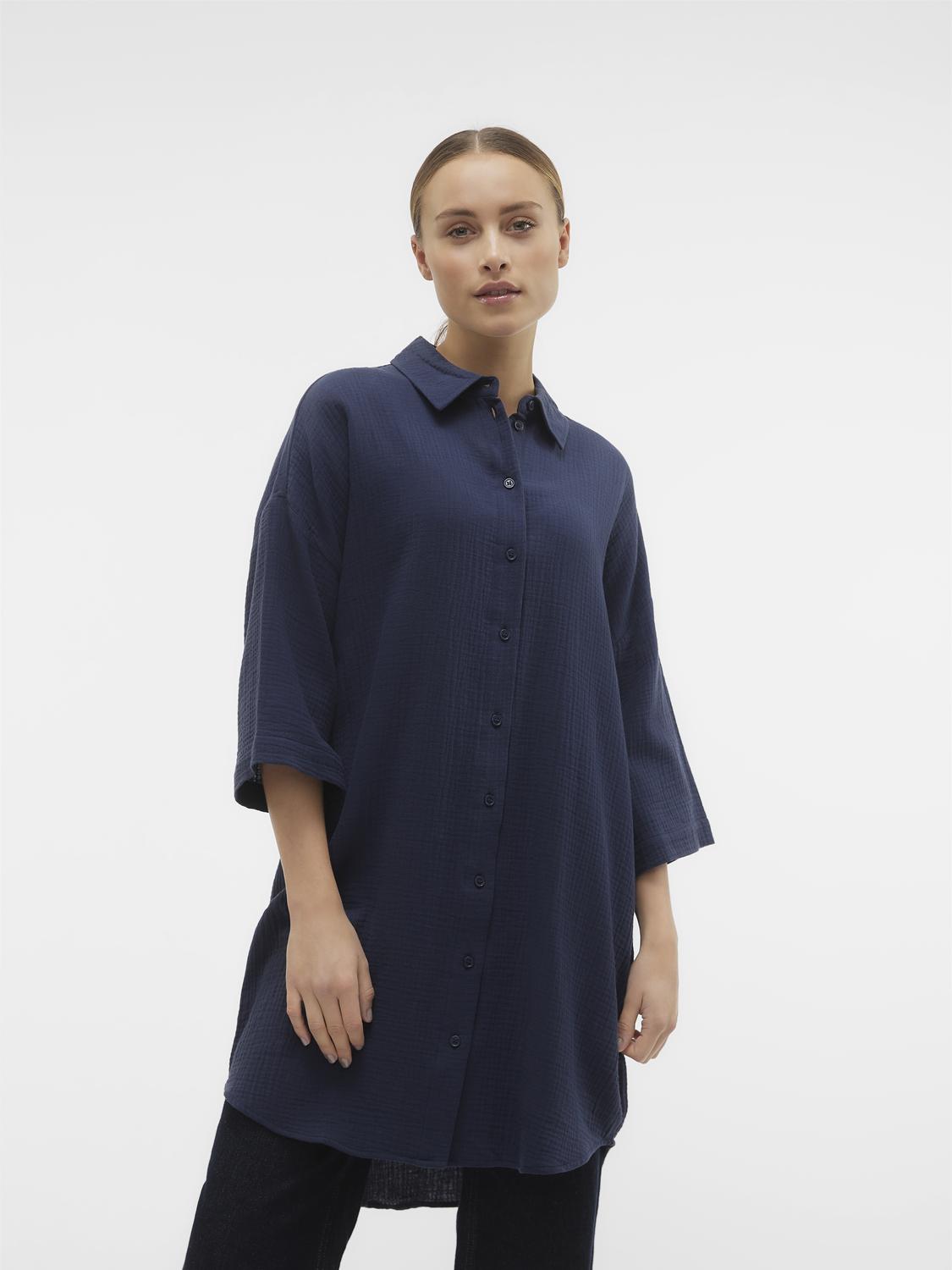 Vero Moda Hemdblusenkleid »VMNATALI 3/4 LONG OVERSHIRT NOOS« von Vero Moda