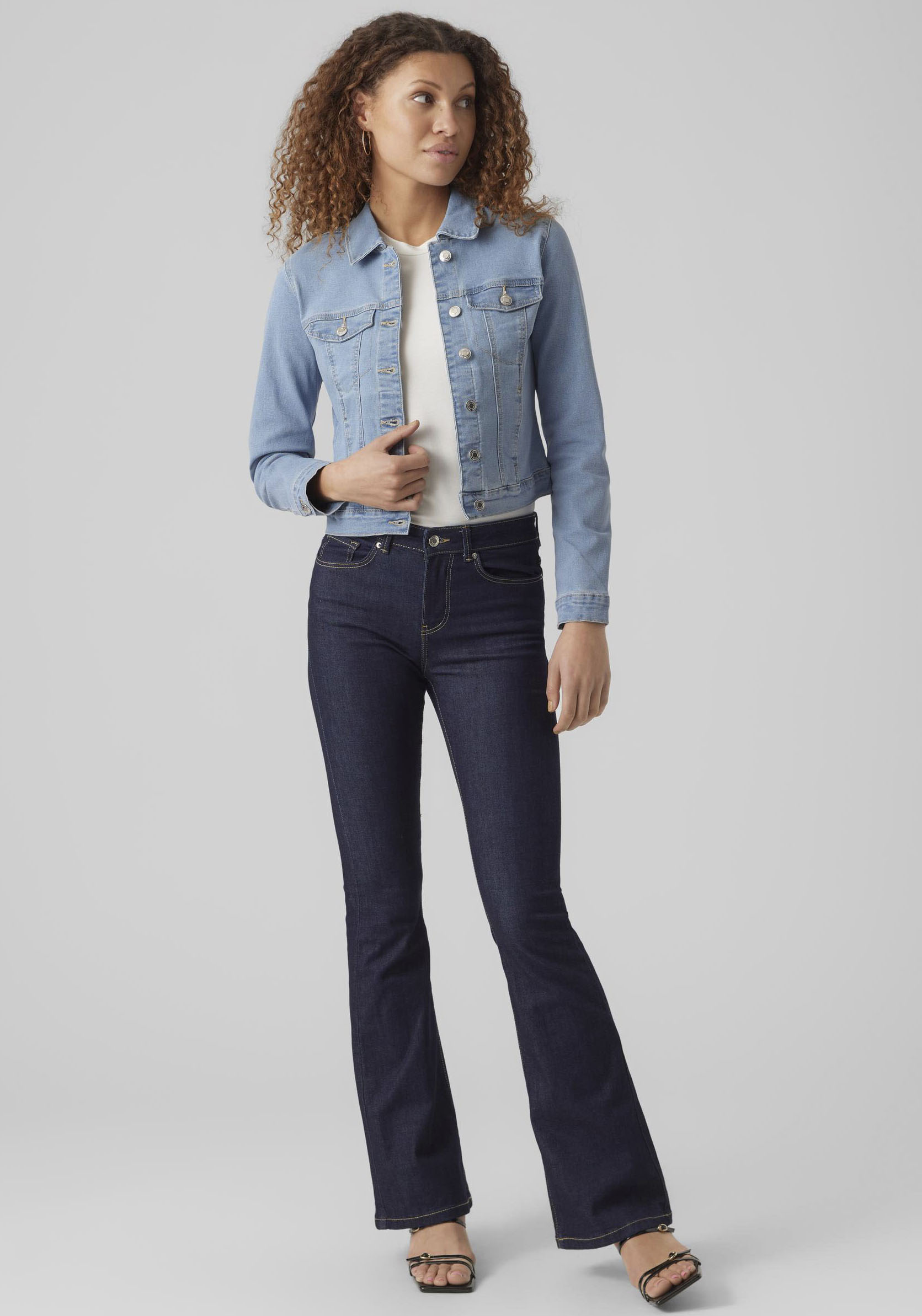 Vero Moda Jeansjacke »VMLUNA LS SLIM DNM JACKET MIX GA NOOS« von Vero Moda