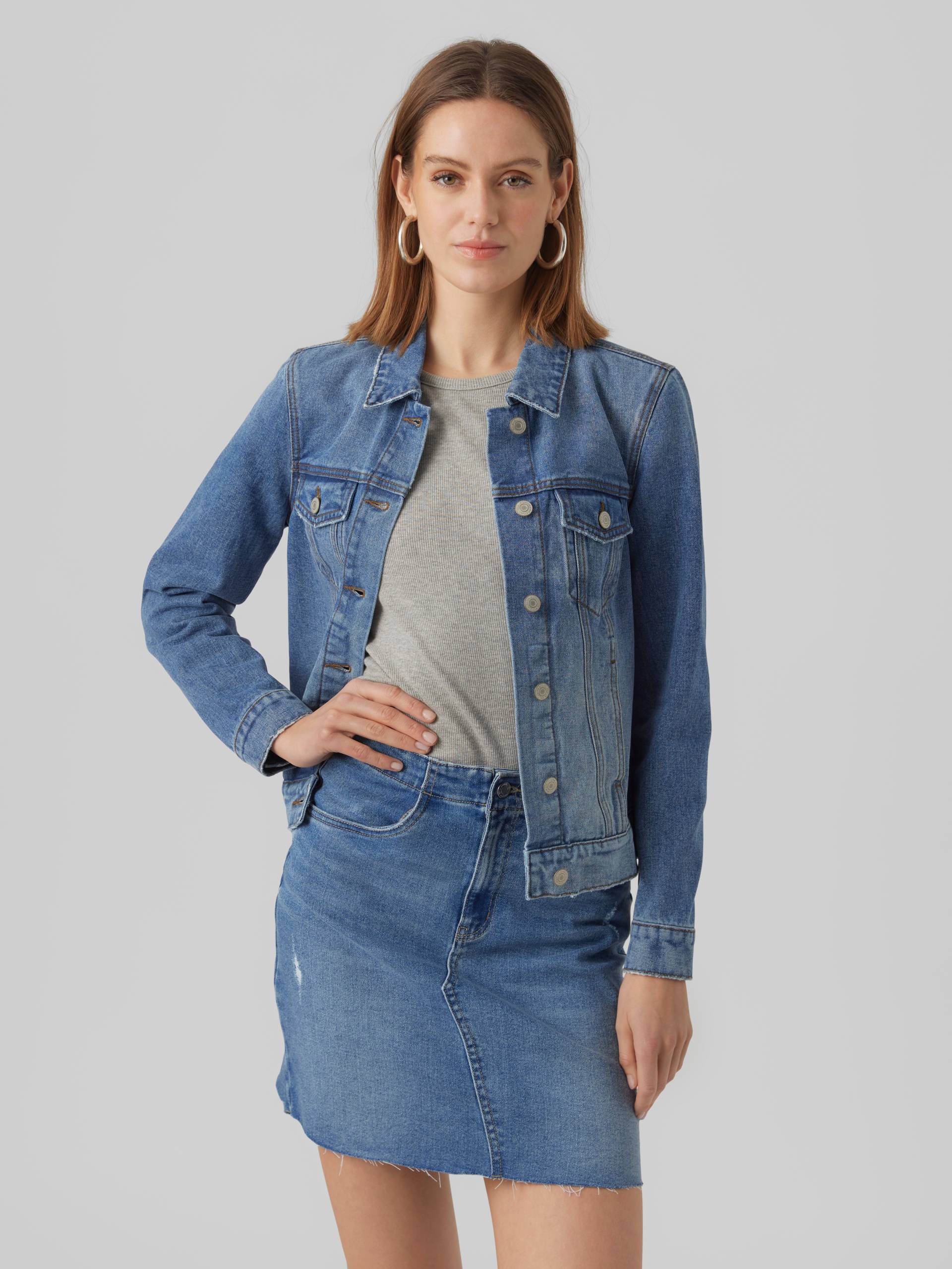 Vero Moda Jeansjacke »VMZORICA LS DENIM JACKET MIX NOOS«, mit leichten Destroyed Effekten Vero Moda Jeansjacke »VMZORICA LS DENIM JACKET MIX NOOS«, mit leichten Destroyed Effekten von Vero Moda