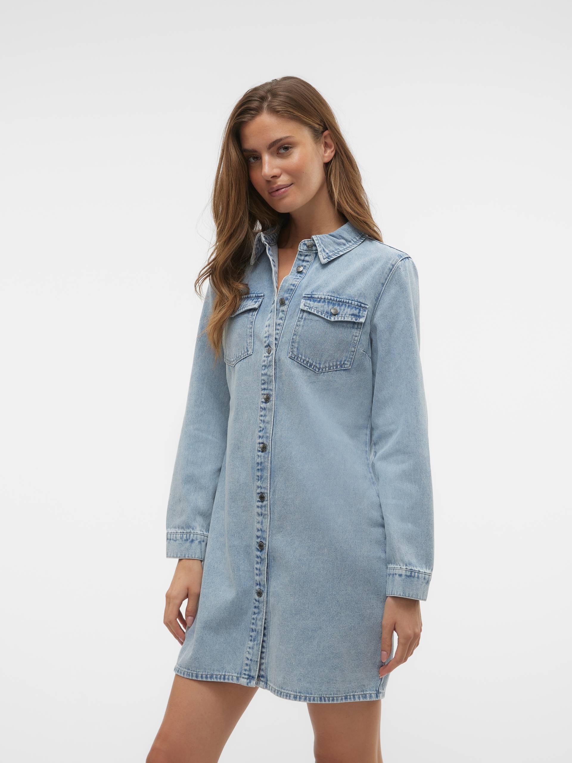 Vero Moda Jeanskleid »VMJENNIE LS SHORT DENIM DRESS GA NOOS« Vero Moda Jeanskleid »VMJENNIE LS SHORT DENIM DRESS GA NOOS« von Vero Moda