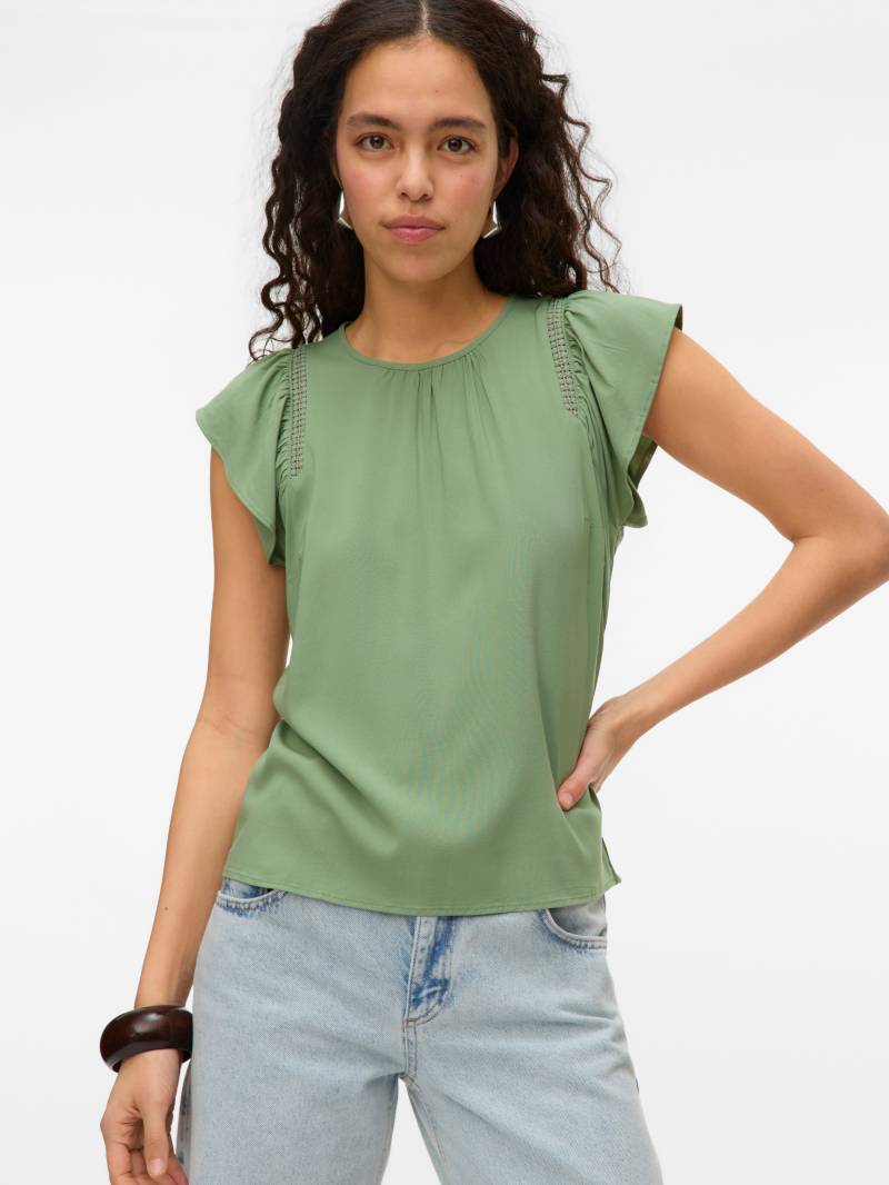 Vero Moda Kurzarmbluse »VMBELLA SS LACE TOP WVN GA NOOS« von Vero Moda