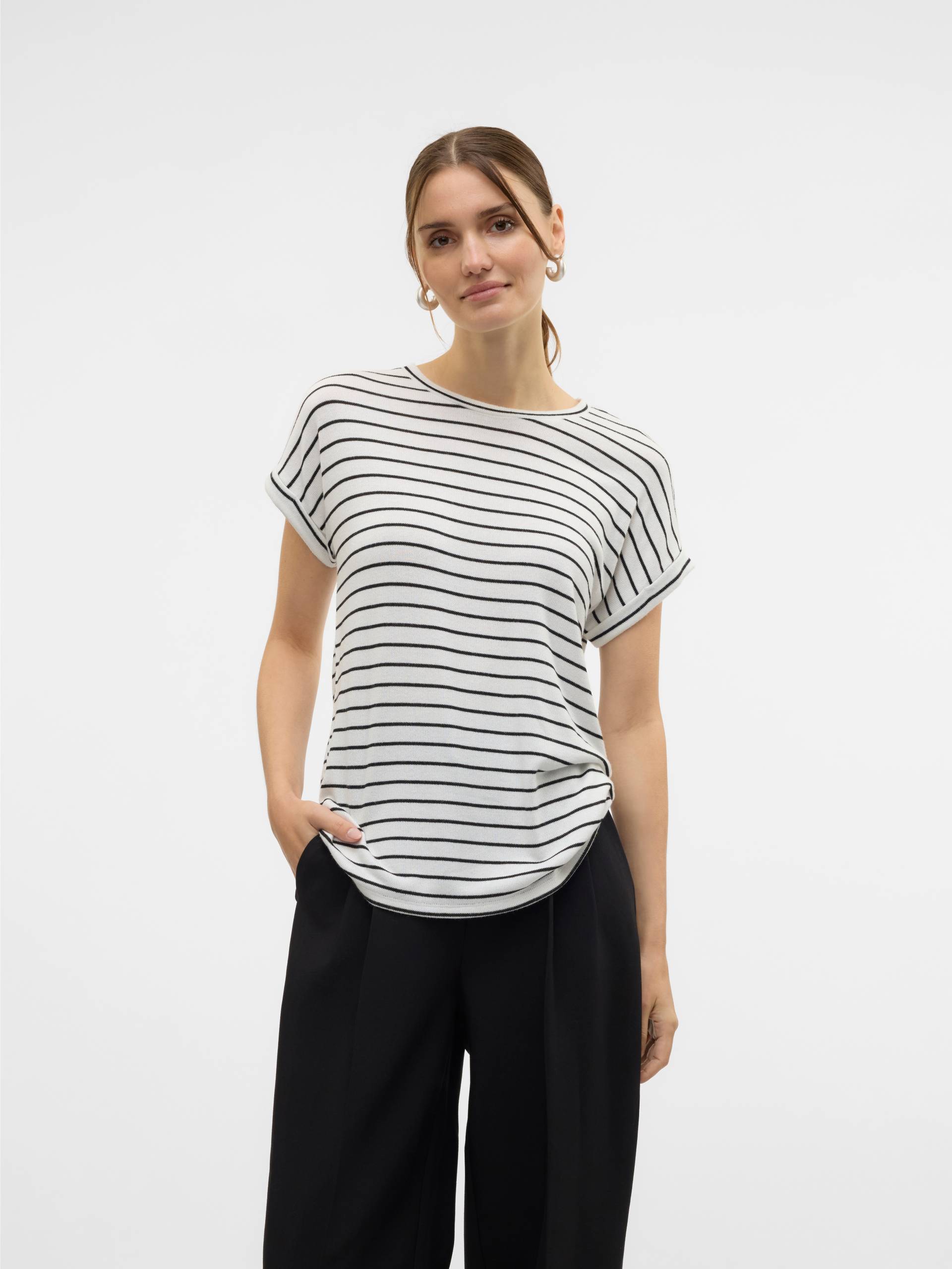 Vero Moda Kurzarmpullover »VMBRIANNA SS O-NECK PULLOVER BOO REP« von Vero Moda