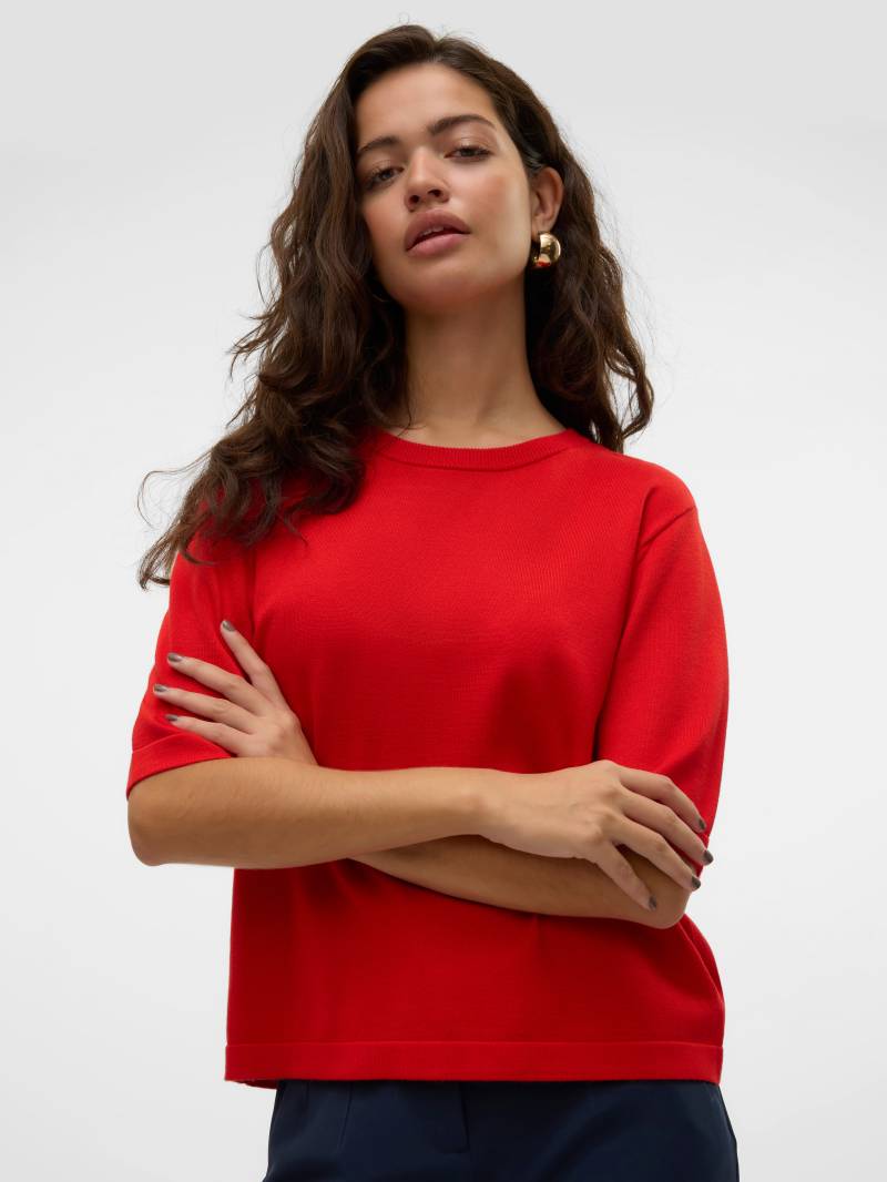 Vero Moda Kurzarmpullover »VMSILJE 2/4 O-NCK OVERSIZE PULL GA NOOS« von Vero Moda