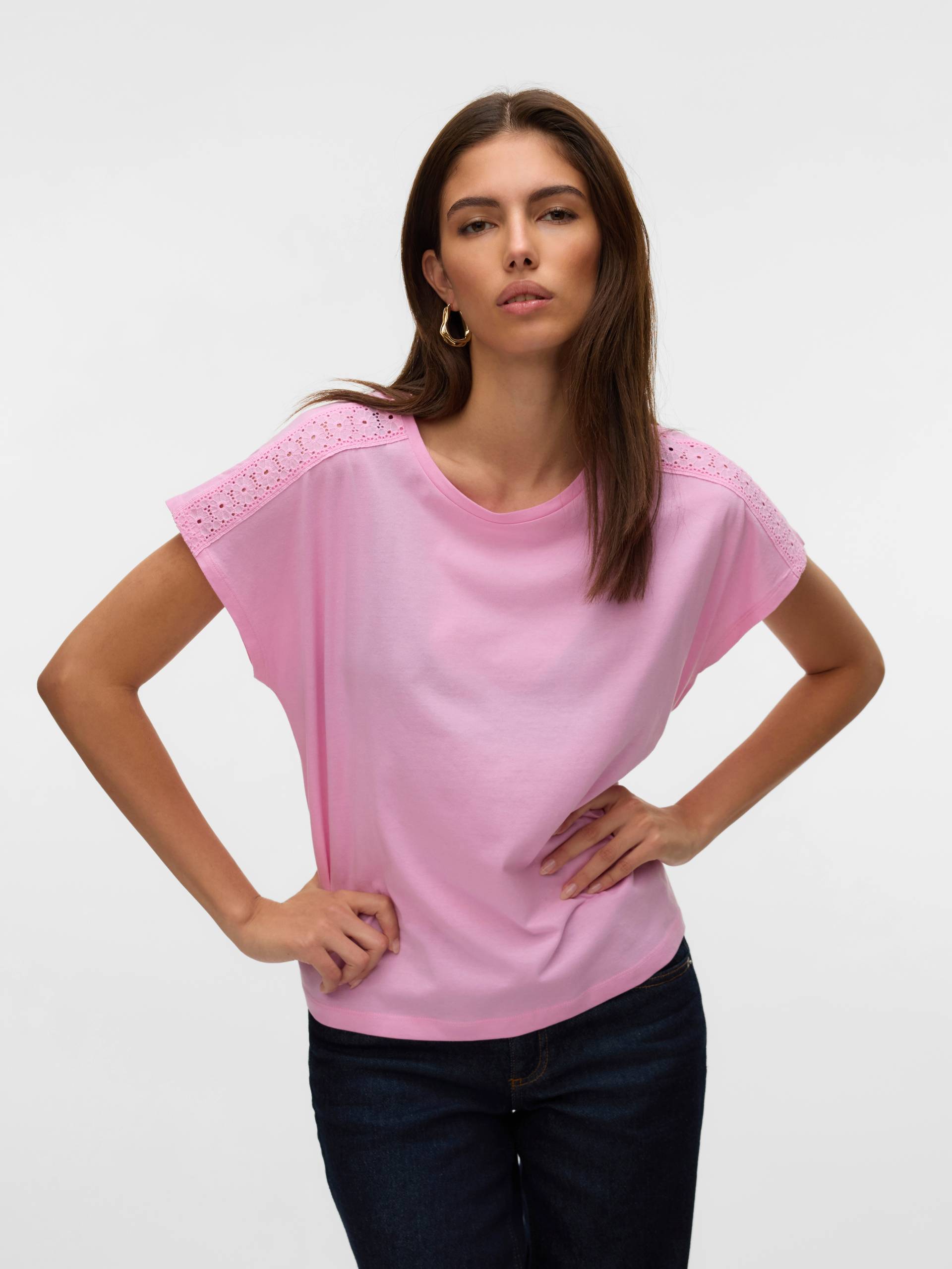 Vero Moda Kurzarmshirt »VMEMMY SS LACE TAPE TOP JRS GA NOOS« von Vero Moda