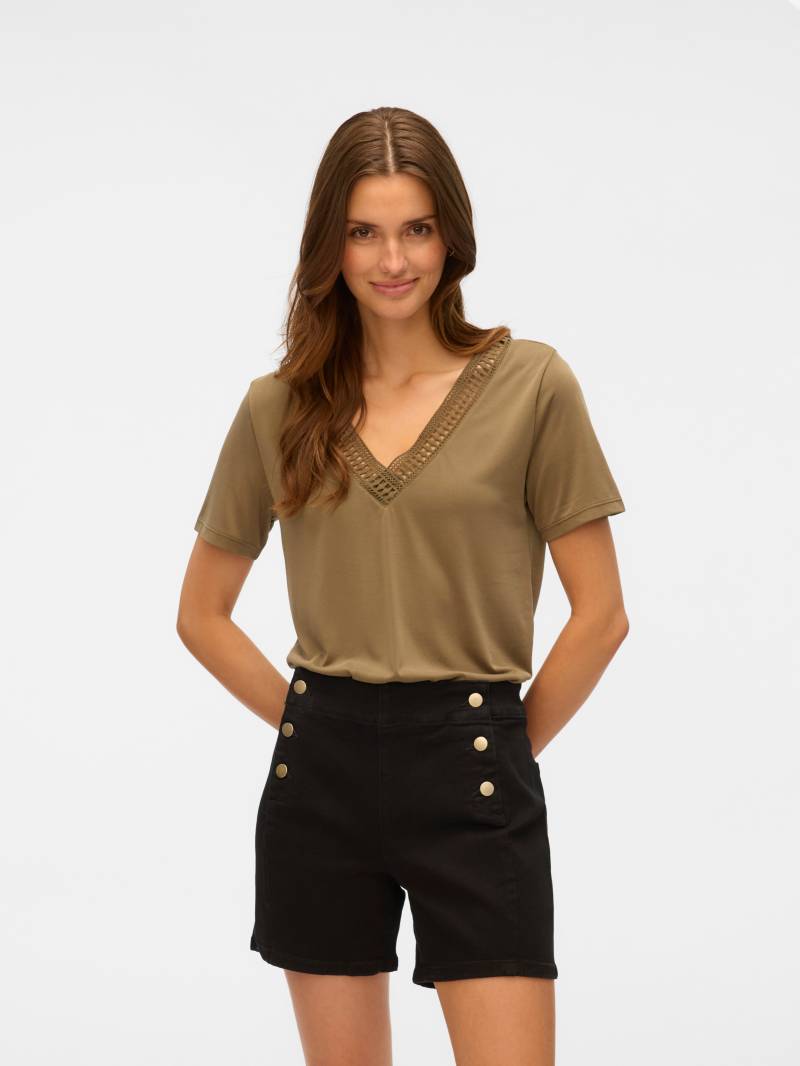 Vero Moda Kurzarmshirt »VMSAVANNAH LACE 2-WAY SS TOP JRS« von Vero Moda
