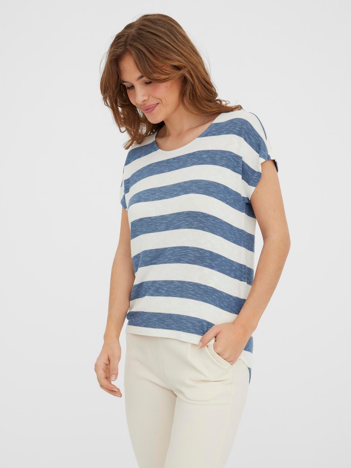 Vero Moda Kurzarmshirt »VMWIDE STRIPE SL TOP GA JRS NOOS« von Vero Moda